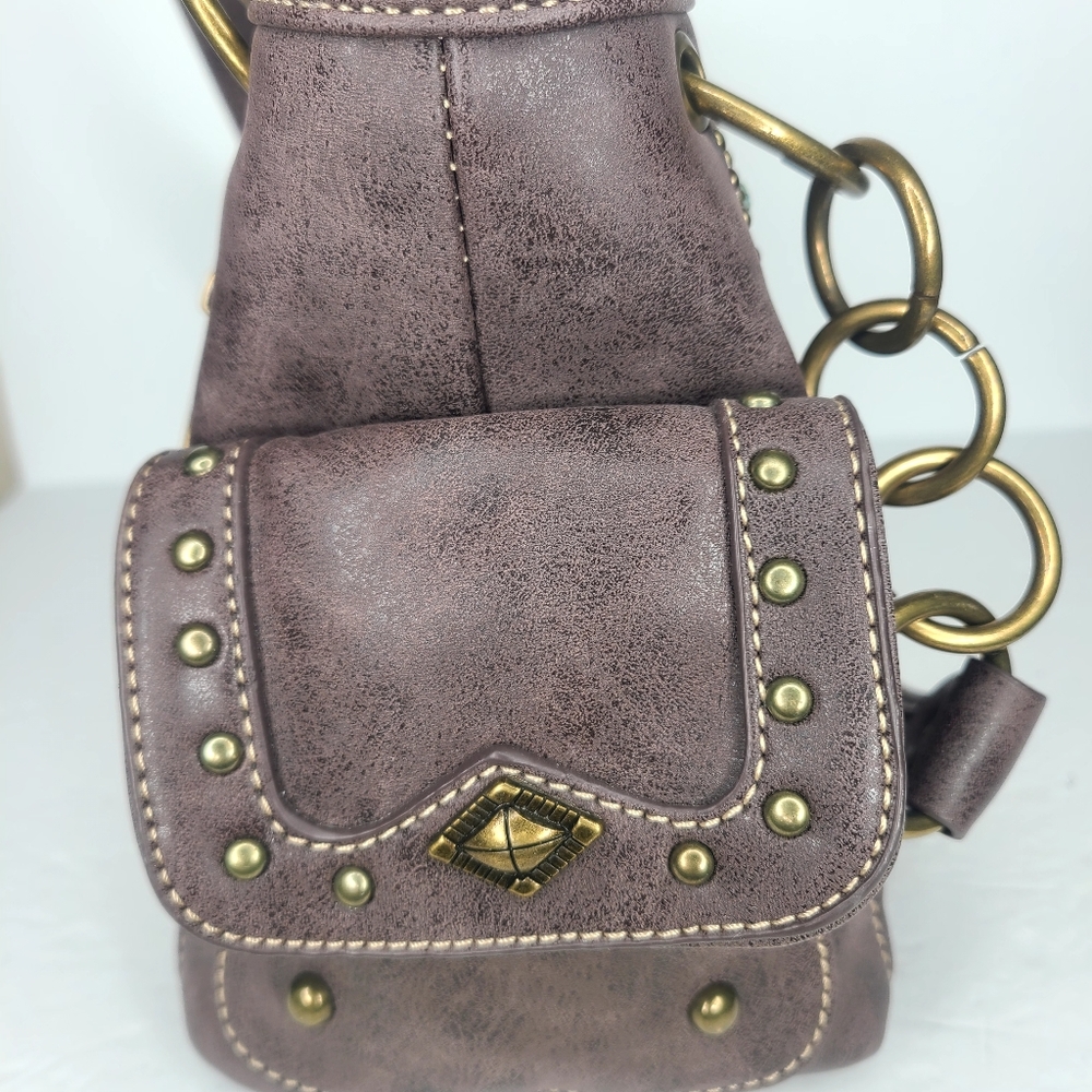 Montana West Azted Concealed Carry Satchel And Wallet‎ Set Coffee - Picture 2 of 10